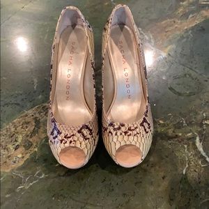 Worn twice snakeskin Sacha London heels!
